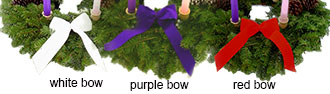 Advent wreath bow options